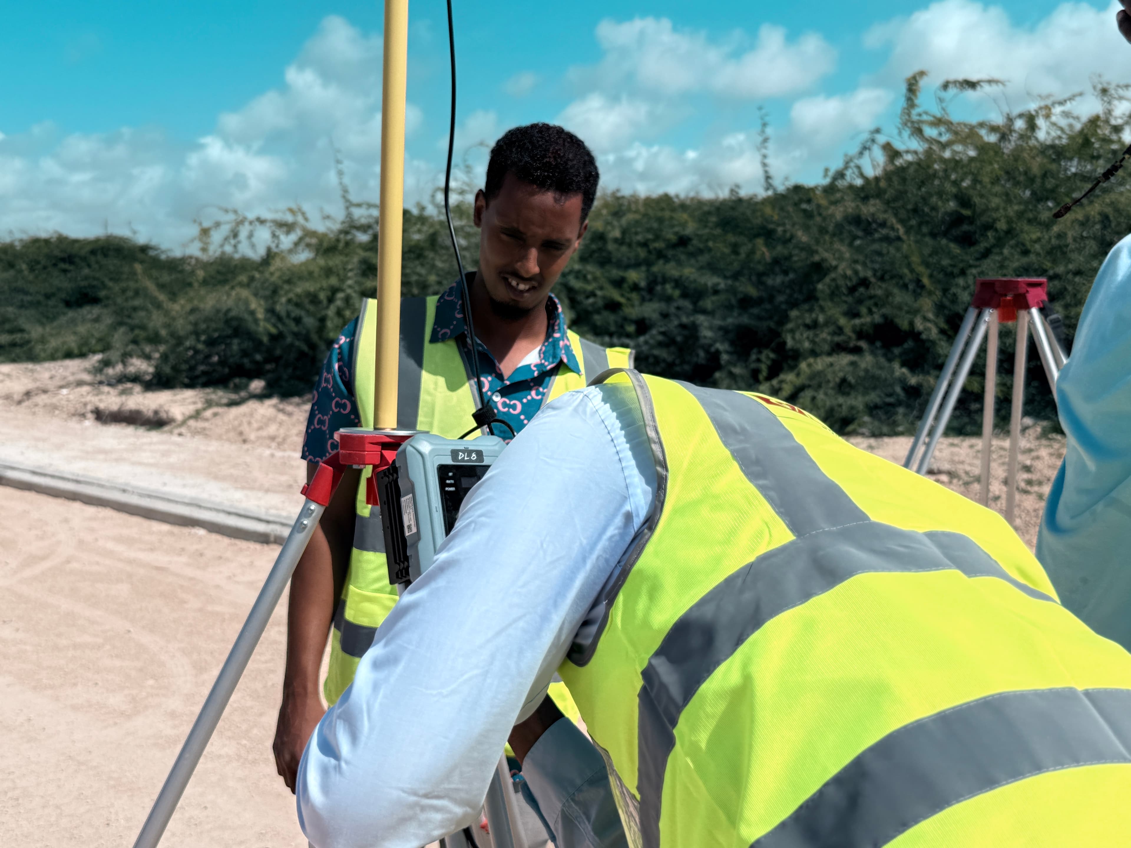 GEOMARK engineers with dual GNSS stations on road corridor survey